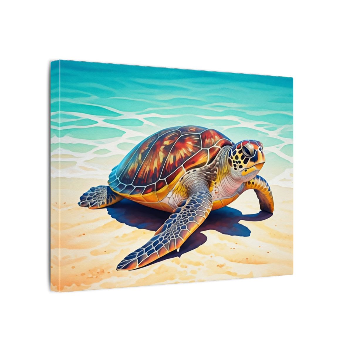 Sea turtle matte canvas print